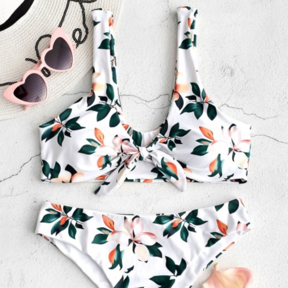 White floral bikini